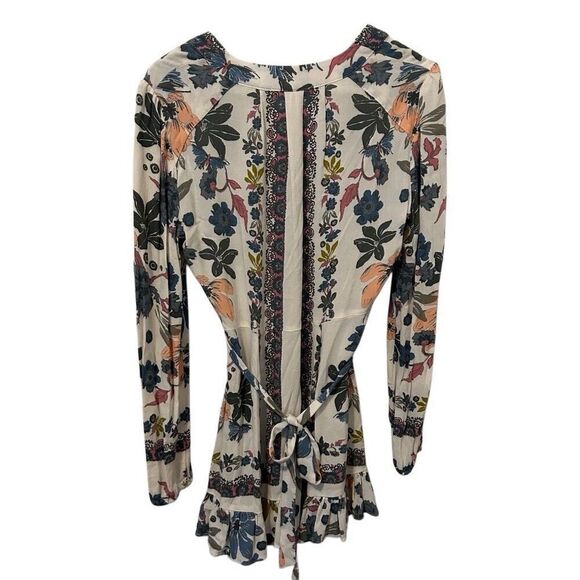 Free People Violet Hill Mini Dress Tunic Women's Size 4 Floral Boho babydoll Y2K - Picture 10 of 10